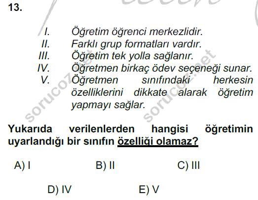 5 egitimde 13 13