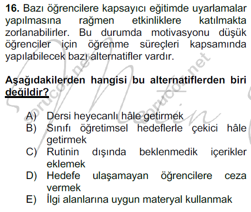 5 egitimde 16 16